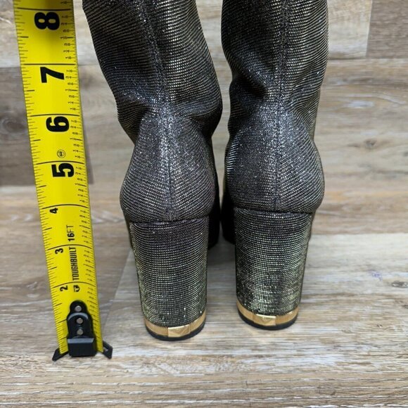 Michael Kors Mandy Flex Metallic Woven Boots Women's Size 7 - Picture 3 of 6